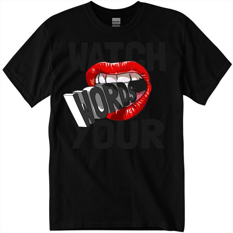 gig500_30_blk-Recuperado2 Watch Words Your Women's T-Shirt black