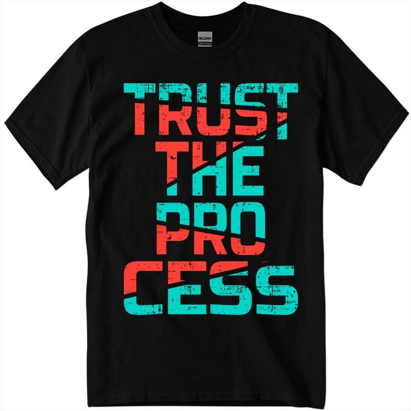 gig500_30_blk Trust the process on Men's T-Shirt