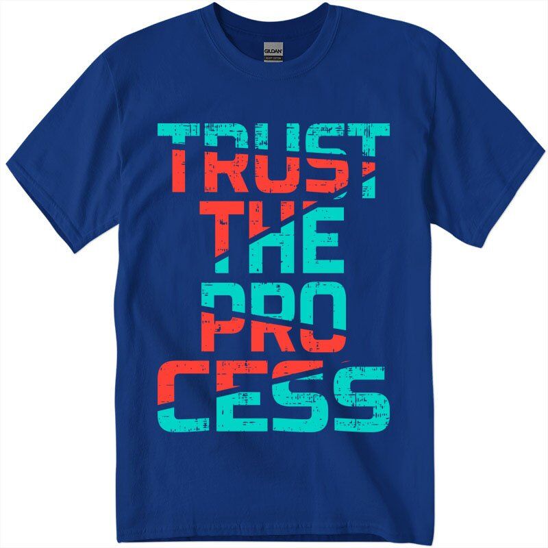gig500_31_royal Trust the process on Men's T-Shirt