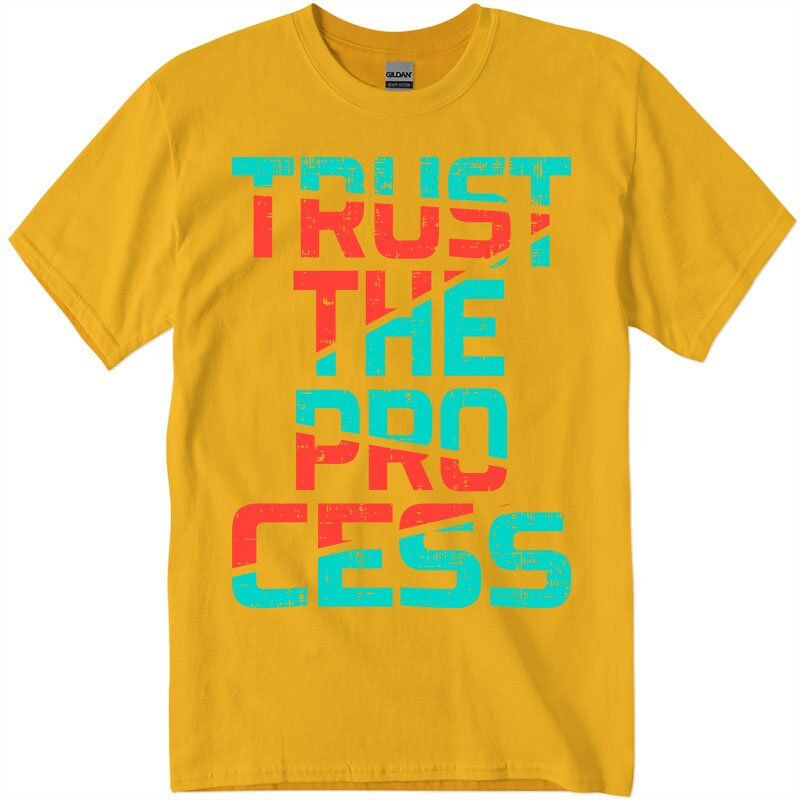 gig500_33_dsy Trust the process on Men's T-Shirt