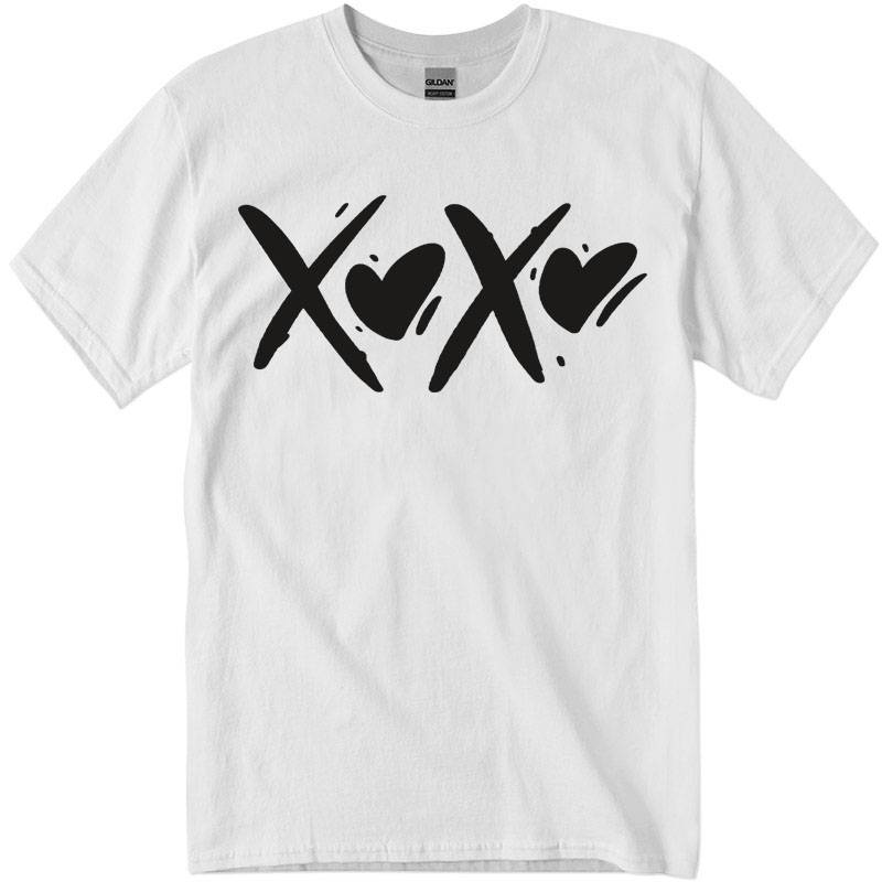 gig5700_1_wht-Recuperado Woman's Premium Cotton XOXO Short Sleeve T Shirt