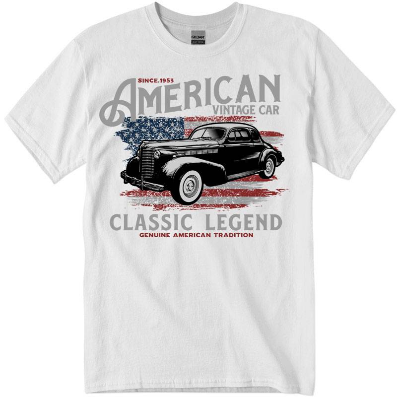 4-2gig500_1_wht-Recuperado T-Shirt with Classic Car & Bike Print