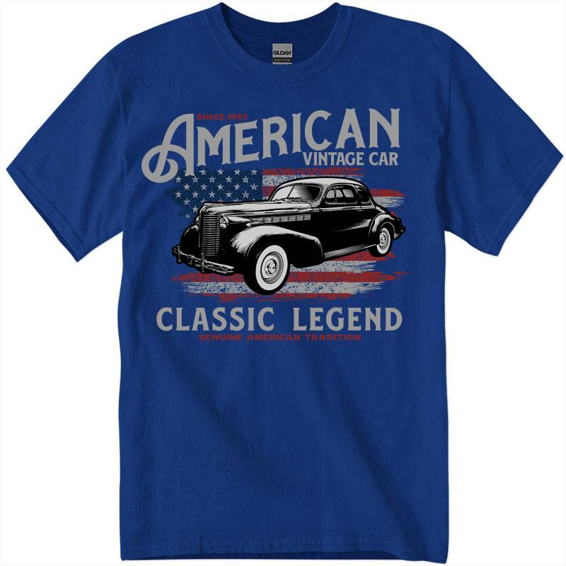 4-4gig500_1_royal-Recuperado T-Shirt with Classic Car & Bike Print