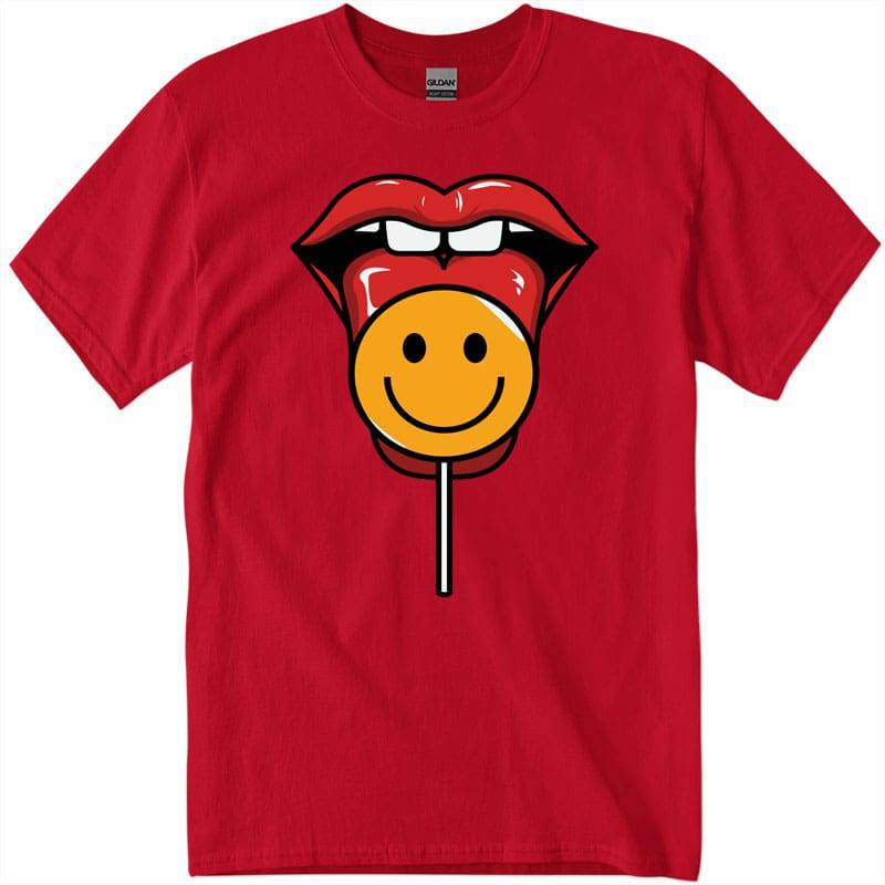 gig3500_1_red-Recuperado Smiley Lips T-Shirt